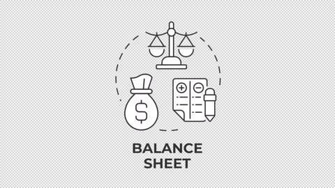 Corporate accounting workflow line concept icons animation set Stock Footage 337774555