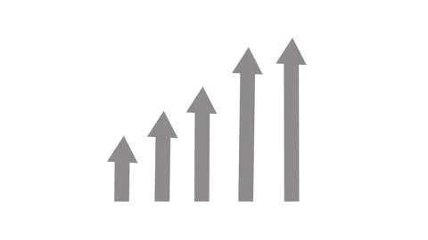 Corporate Analytics Graph Animation with Rising Business Indicators Stock Footage 337009134