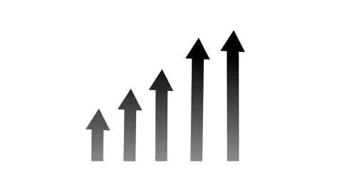 Corporate Analytics Graph Animation with Rising Business Indicators Stock Footage 337009142