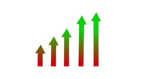Corporate Analytics Graph Animation with Rising Business Indicators Stock Footage 337009145