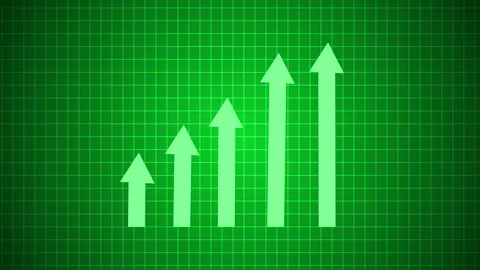 Corporate Analytics Graph Animation with Rising Business Indicators Stock Footage 337009151