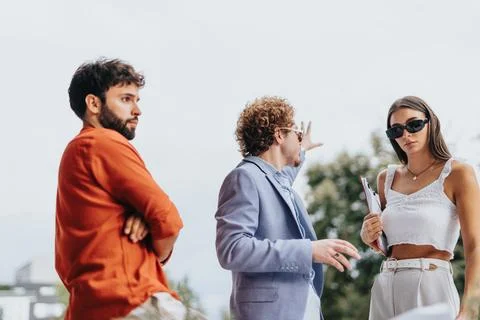 Corporate Architects Discussing Infrastructure Development and Sustainable Stock Photos