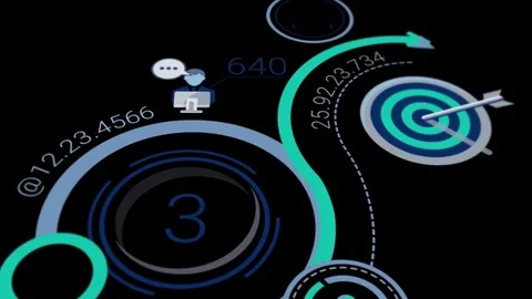 Corporate Background With Elements Of Infographics With Alpha Channel Stock Footage 83495469