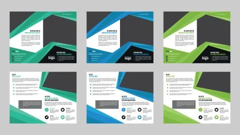 Corporate Bifold Brochure Template Stock Illustration