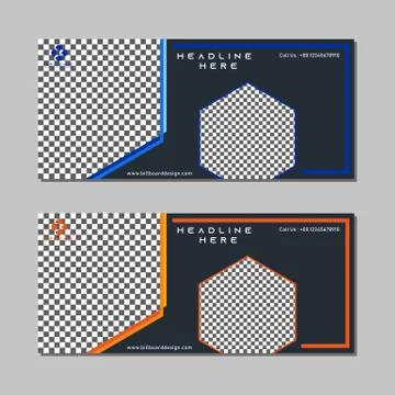 CORPORATE BILLBOARD DESIGN TEMPLATE VECTOR Stock Illustration