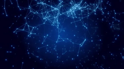 Corporate blue black presentation background technology Stock Footage 233487257