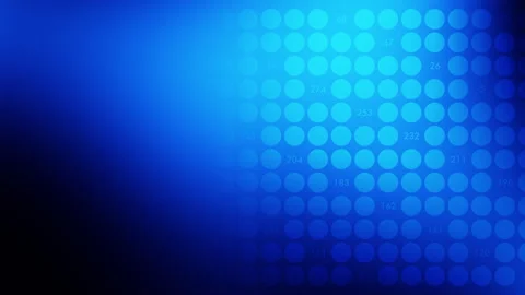 Corporate Blue Grid Matrix Interface with Random Number Generation Background Stock Footage 336734970