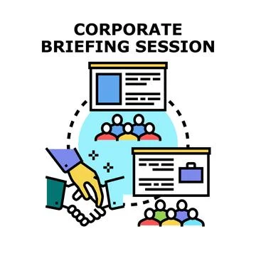 Corporate briefing session vector concept illustration Stock Illustration