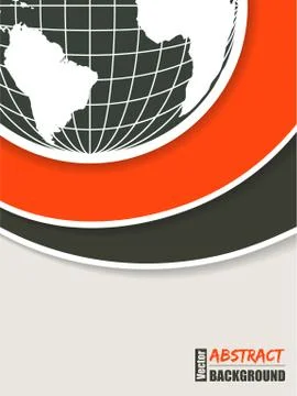 Corporate brochure design with globe Stock-Illustration
