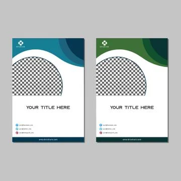 CORPORATE BROCHURE DESIGN TEMPLATE VECTOR Stock Illustration