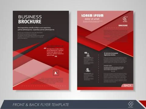 Corporate brochure red Stock Illustration