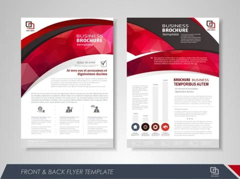 Corporate brochure red Stock Illustration