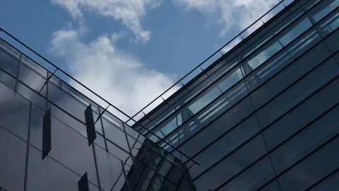 Corporate Building Clouds Moving Fast Stock Footage 117231919