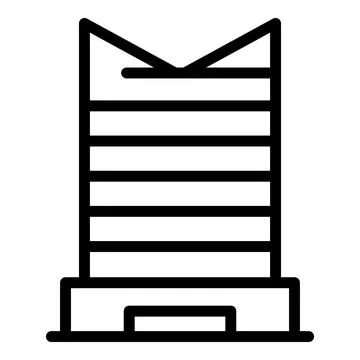 Corporate building icon outline vector. Modern city Ilustración de archivo