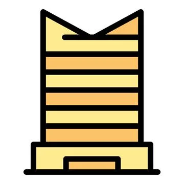 Corporate building icon vector flat Ilustración de archivo