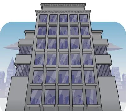 Corporate building Stock Illustration