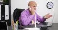 Corporate Building Inside Office Room Businessman Nervous Gestures Phone Talking 4k or 4k+ Resolution