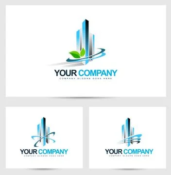 Corporate Building Logo Ilustración de archivo