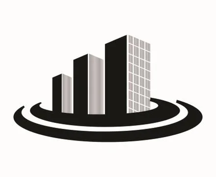Corporate building logo 스톡 일러스트