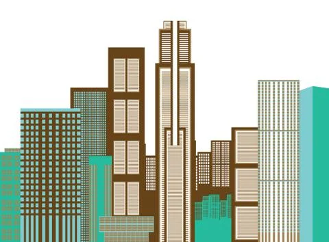 Corporate buildings Ilustración de archivo