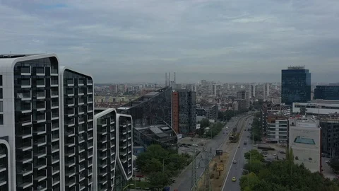 Corporate Buildings Panorama Sofia Stock Footage 116553695