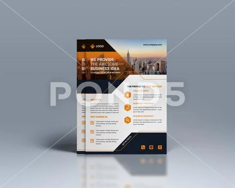 Corporate Business Flyer. Psd file PSD Template