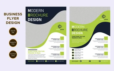 Corporate business flyer template design. A4 Brochure for Magazine Annual Report Illustrazione stock