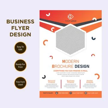 Corporate business flyer template design. A4 Brochure for Magazine Annual Report Illustrazione stock