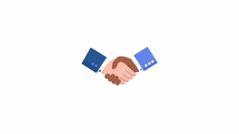 Corporate Business Handshake Vector Animation Video stock 335592297