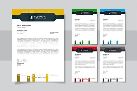 Corporate Business Letter Head Template. Stock Illustration