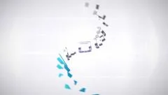 Corporate Business Logo Spiral Elements Spin Text Reveal HD Light Animated Intro Stock After Effects