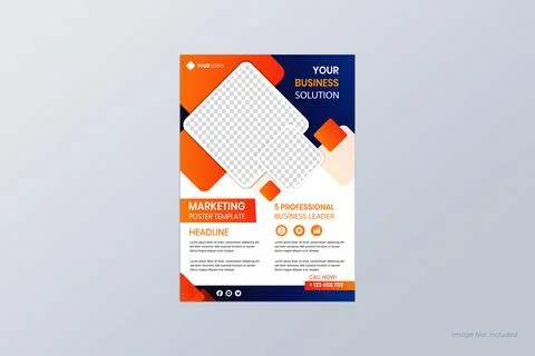 Corporate business solution flayer design template. pro Vector design Stock Illustration