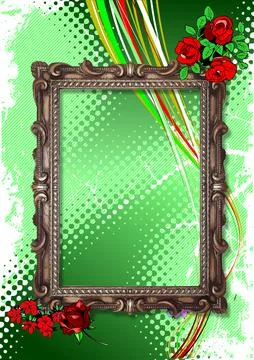 Corporate Business Technology Background  with frame image.  Vector  3d Illus Stock Illustration
