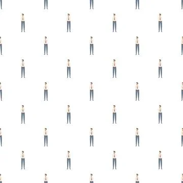 Corporate business uniform pattern for men Stock Illustration