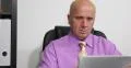Corporate Businessman Inside Office Room Use Touch Tablet Sales Management Job 4k or 4k+ Resolution