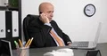 Corporate Businessman Laptop Working Answer Mobile Business Financial Talking 4k or 4k+ Resolution