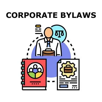 Corporate bylaws developing company rules and regulations Stockillustratie