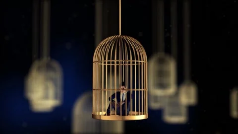 Corporate Cage Loop Video stock 165619195