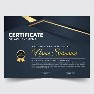 Corporate Certificate Template Stock Illustration