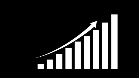 Corporate chart presentation tools draw ascending business asset income blo.. Stock Footage 340998622