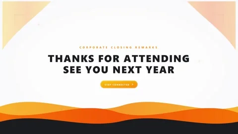 Corporate closing remarks motion thanks for attending and you next year sli.. Stock Footage 344855696
