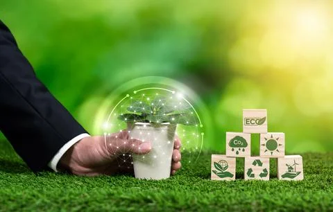 Corporate commitment to adopt eco friendly business. Reliance Stock Photos