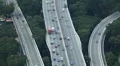 Corporate Commuters Crowded Busy Street Route Junction Singapore Highway Freeway HD Footage