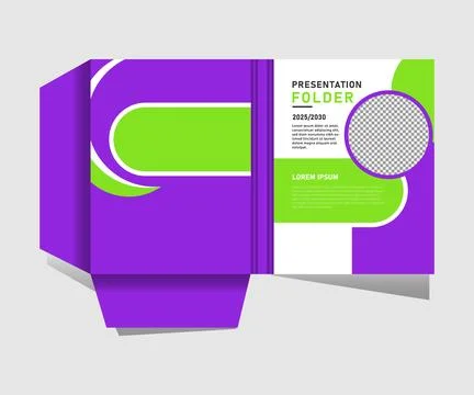 Corporate company presentation folder layout template vector Stock Illustration