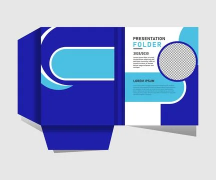 Corporate company presentation folder layout template design Illustrazione stock