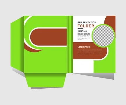 Corporate company presentation folder layout template print Illustrazione stock