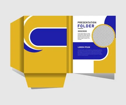 Corporate company presentation folder layout template graphic Illustrazione stock