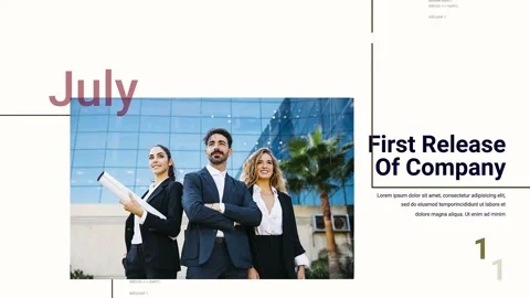 Corporate Company Timeline Slideshow Stock After Effects
