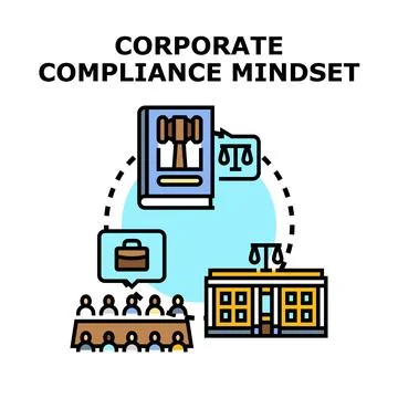 Corporate compliance mindset developing business legal regulations 스톡 일러스트