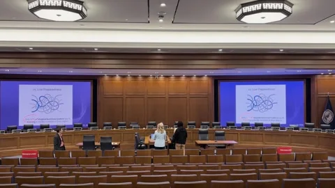 Corporate Conference Hall Presentation on Artificial Intelligence with Large Stock Footage 337637786